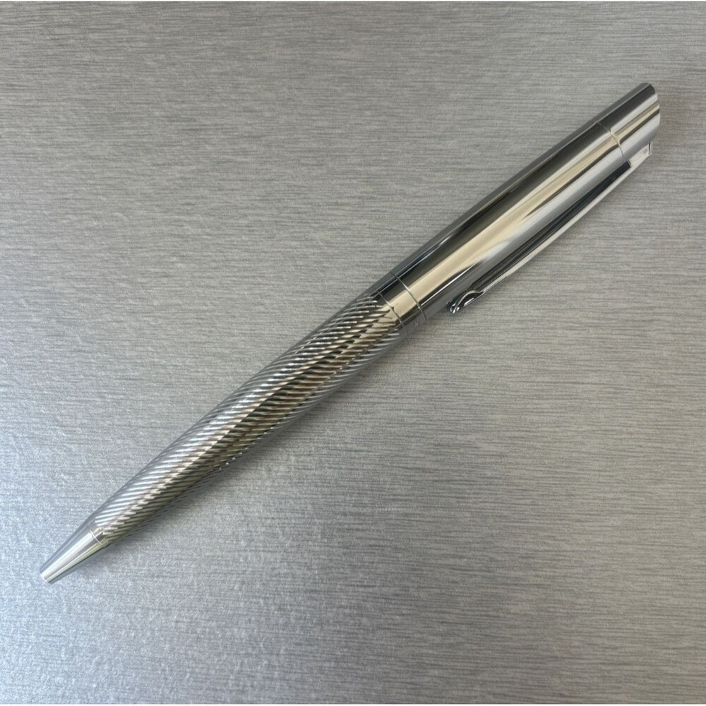 Palmero Ariosto Ballpoint Pen Fine Point 1 mm Silver Color New In Gift Box
